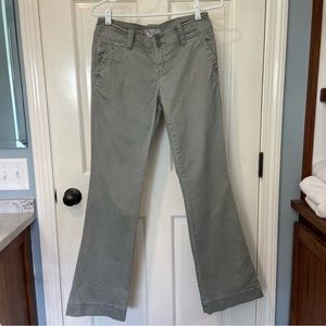American Eagle Boot Cut Sage Green Brushed Twill Pants